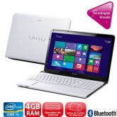 Notebook Sony Vaio SVE15125CBW com Intel® Core™ i3- 3110M,